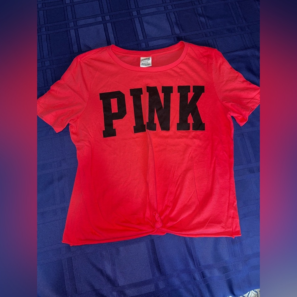 PINK short sleeve shirt. Size Medium. Selling for $